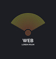 wireless network sign on dark background vector image vector image