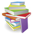 big stack of books vector image