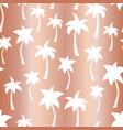 copper foil palm trees seamless background vector image vector image