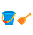 baby bucket with spatula kids plastic toy vector image vector image