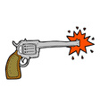 Comic cartoon firing gun Royalty Free Vector Image