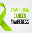 world lymphoma cancer day awareness poster eps10 vector image