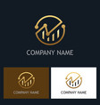 round business finance progress logo vector image vector image