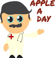 apple a day vector image vector image