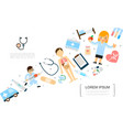 flat medicine and healthcare concept vector image