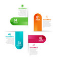 infographic template with 4 steps workflow design vector image
