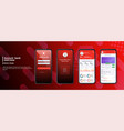 different ui ux gui screens fitness app vector image vector image