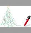 pen drawing vector image vector image