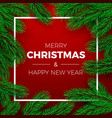 merry christmas and happy new year greeting card vector image vector image
