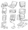 pencil drawing of electronic gadget vector image vector image