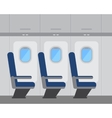 aircraft interior with windows and seats vector image