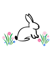 easter bunny vector image vector image