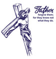 jesus christ the son of god crucified vector image vector image
