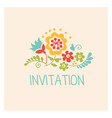 retro style flowers in pastel color floral folk vector image