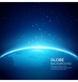 blue globe earth background vector image