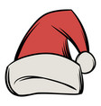 christmas hat icon cartoon vector image vector image
