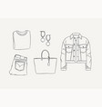 fashion woman spring look clothes vector image vector image