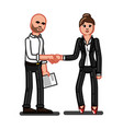man and woman have a good deal vector image