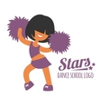 smiling beautiful sporty teenager cheerleader girl vector image
