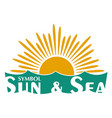 symbol of sun and sea vector image