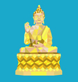 buddha low polygon style vector image