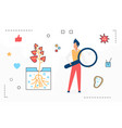 research on food plants concept of developing new vector image vector image
