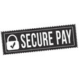 secure pay grunge rubber stamp vector image vector image