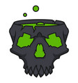 brewing bubbles skull vector image