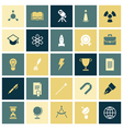 flat design icons for education and science vector image vector image