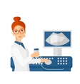 female ultrasound specialist vector image