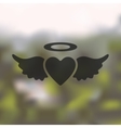 heart angel icon on blurred background vector image