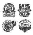 racing sport and car rally t-shirt print mockups vector image vector image