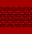 red heart pattern vector image vector image