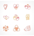 set of family logos vector image
