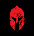 spartan helm grunge silhouette vector image vector image