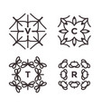 collection of thin icons for logo design linear vector image