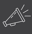 promotion line icon business and loudspeaker vector image