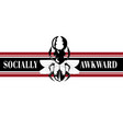 socially awkward hand drawn vector image