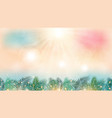summer season time on the beach with sunshine day vector image