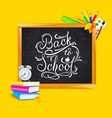 back to school lettering text banner vector image