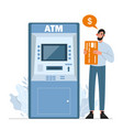 man with atm vector image