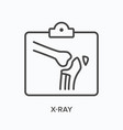x-ray flat line icon outline vector image vector image