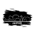 jaipur india city skyline silhouette hand drawn vector image