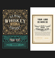 vintage label for packing western style vector image