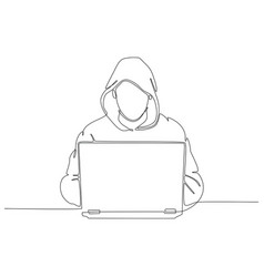 Male figure continuous line graphic Royalty Free Vector