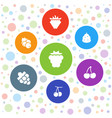 berry icons vector image vector image