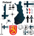 map of finland with regions vector image vector image