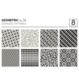 minimal geometric seamless patterns set vector image