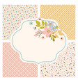 pattern postcard maker floral flower seamless set vector image vector image