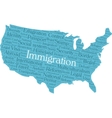 united states immigration word cloud vector image